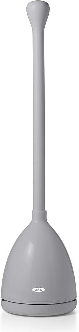 OXO Good Grips Toilet Plunger with Holder - Gray 6.3 x 24