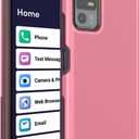 TUDIA MergeGrip for Jitterbug Smart 4 Case T608G, [Military Grade Drop Tested] Shockproof Protection Slim Rugged Dual Layer Heavy Duty Phone Cases for Senior - Smokey Pink