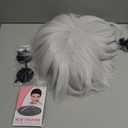 Short Gray Gojo Satoru Cosplay Costume Wigs for Men Adults Halloween Male with Black Glasses (Grey)