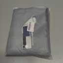 Geometric Navy Blue Sheer Curtains for Door Window, Black Semi-Transparent French Door Screen Curtains with Art Patterns for Multiple Door (25 x 72 Inch, 2 Panels)