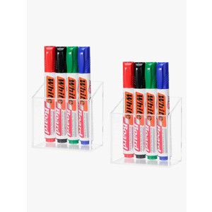 ECHSRT Acrylic Pen Holder 2-Pack With Megnetic,No-Adhesive Embedded Magnets, Dry Erase Marker Holder for Whiteboard & Fridge, Locker Accessories Organizer for Office School Desk