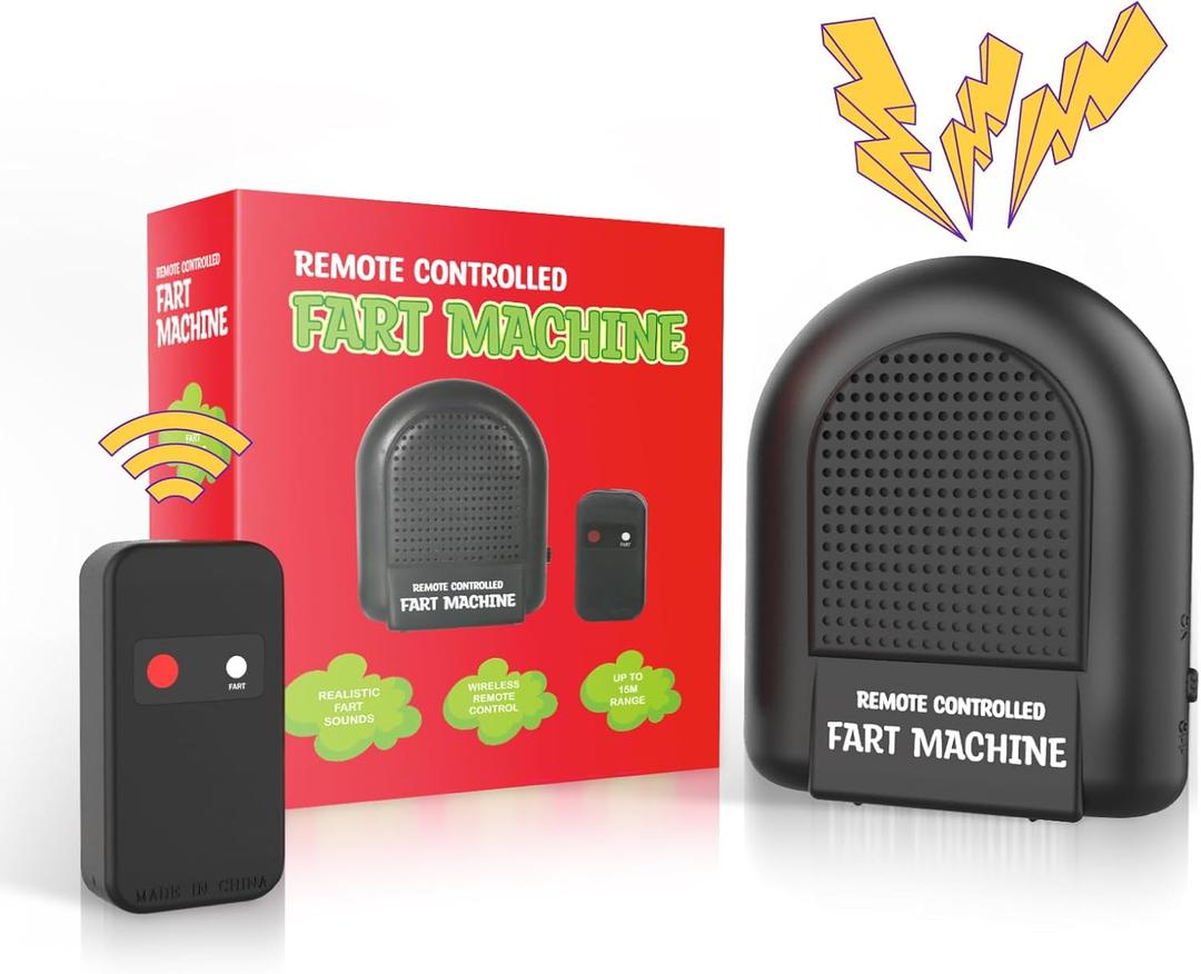 Pajojoqa Fart Machine with Remote, Fart Machine Prank Pocket Size April Fools' Day Funny Tricky Toy, Electronic Magnetic Simulated Farting Sounds Bomb Bags Farting Machine Party Prank Toy