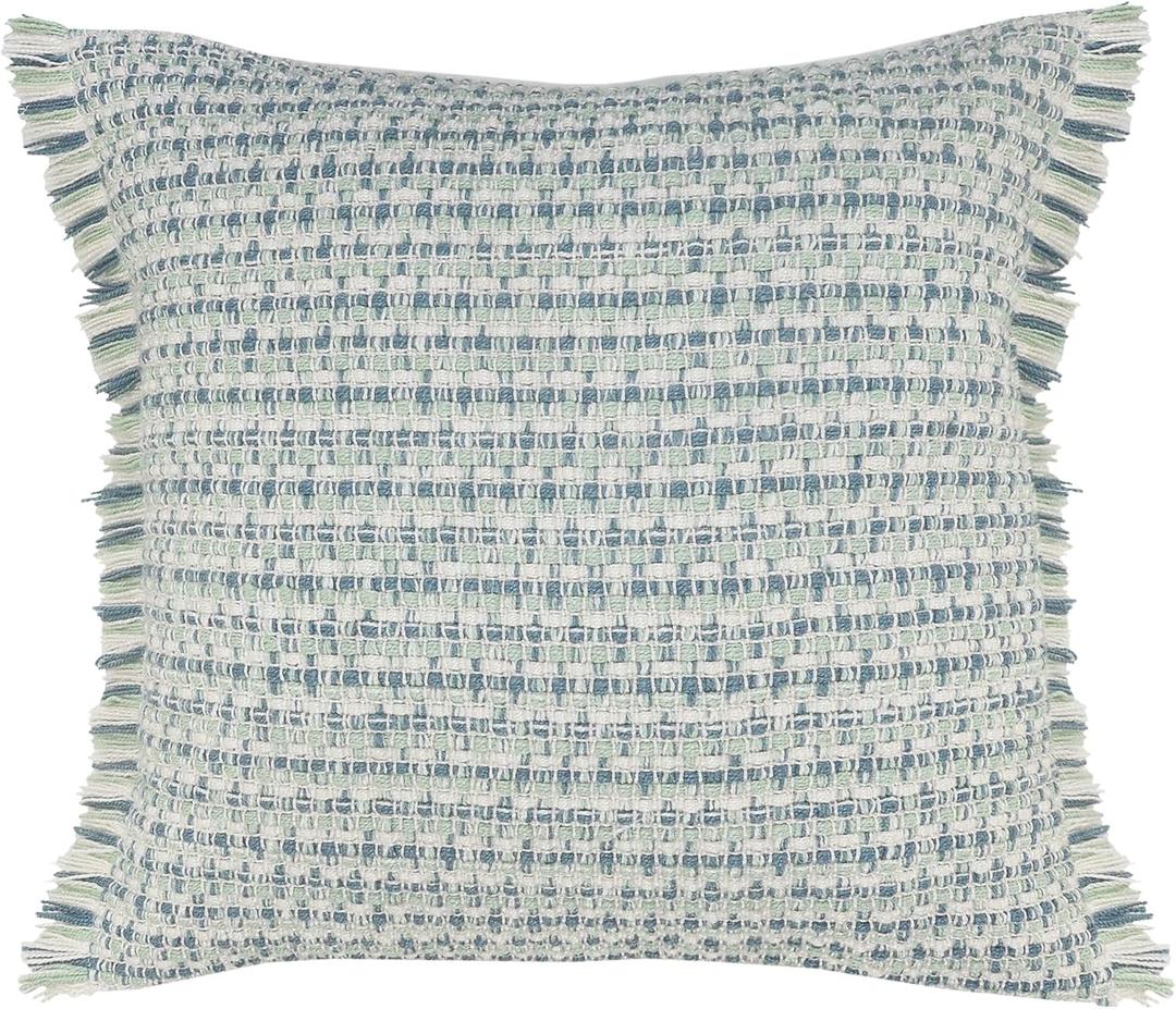 LR Home Removable Cover Throw Pillow, 24" x 24", Blue