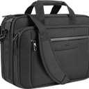 VANKEAN Laptop Briefcase Premium Laptop Case Fits Up to 17.3 Inch Business Shoulder Bag Laptop Expandable Water-Repellent Messenger Bag for Men/Women Computer Bag for Travel/Business/Black-Black, 18.5