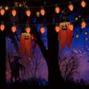 C9 LED Orange Halloween Lights, 25FT Halloween C9 String Lights with 27 Orange LED Bulbs, Hanging Decoration Light for Outdoor Indoor Patio Home Party Garden Yard-Black Wire