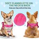 SlowTon No Pull Small Dog Harness and Leash Set, Puppy Soft Vest Harness Neck & Chest Adjustable, Reflective Lightweight Harness & Anti-Twist Pet Lead Combo for Small Medium Dogs (Fuchsia, XXS)