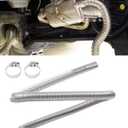 Generator Exhaust Extension Kit,Car Accessories Universal Stainless Steel Fuel Tank Diesel Gas Vent Hose Length,Automotive Replacement Flexible Exhaust Tubing,Fit for Cars,Trucks,SUVs (59")