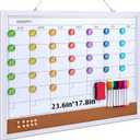 Lincia 41 Pcs Dry Erase Calendar Whiteboard for Wall, 23.6" X17.8"