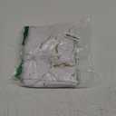 misaya Rectangle Vinyl Flannel Backed Tablecloth, Elastic Waterproof Fitted Table Cover, Plastic Table Cloth Fit 8 Foot Folding Tables for Picnic, Camping, Outdoor (White Gold Marble, 30x96 inch)