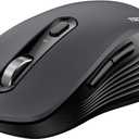 TECKNET Wireless Bluetooth Mouse, [USB + BT1 + BT2] Silent Click,4-Way Scroll Wheel Wireless Mouse for Laptop, Full-Size, 4800 DPI Computer Mice, Dual Mode for Laptop, PC, iPad, MacBook-Dk.Gray (Grey)