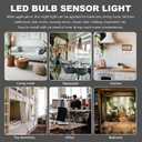 Led Ceiling Light with Sound and Light Sensor 4.25 Inch Compact Ceiling Lamp for Hallway Stairway Indoor Lighting Energy Efficient Close to Fixture