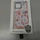 for iPhone 12 Case, Coastal Romance Collage Pattern with Pink Motifs, Military-Grade Drop Protection, Trendy Glamorous Soft Slim TPU Protective & Camera Protection for Women Girls