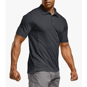 CQR Men's Polo Shirts, Tactical Short Sleeve Golf Performance Shirts, Lightweight Dry Fit UPF 50+ Pique Size XL