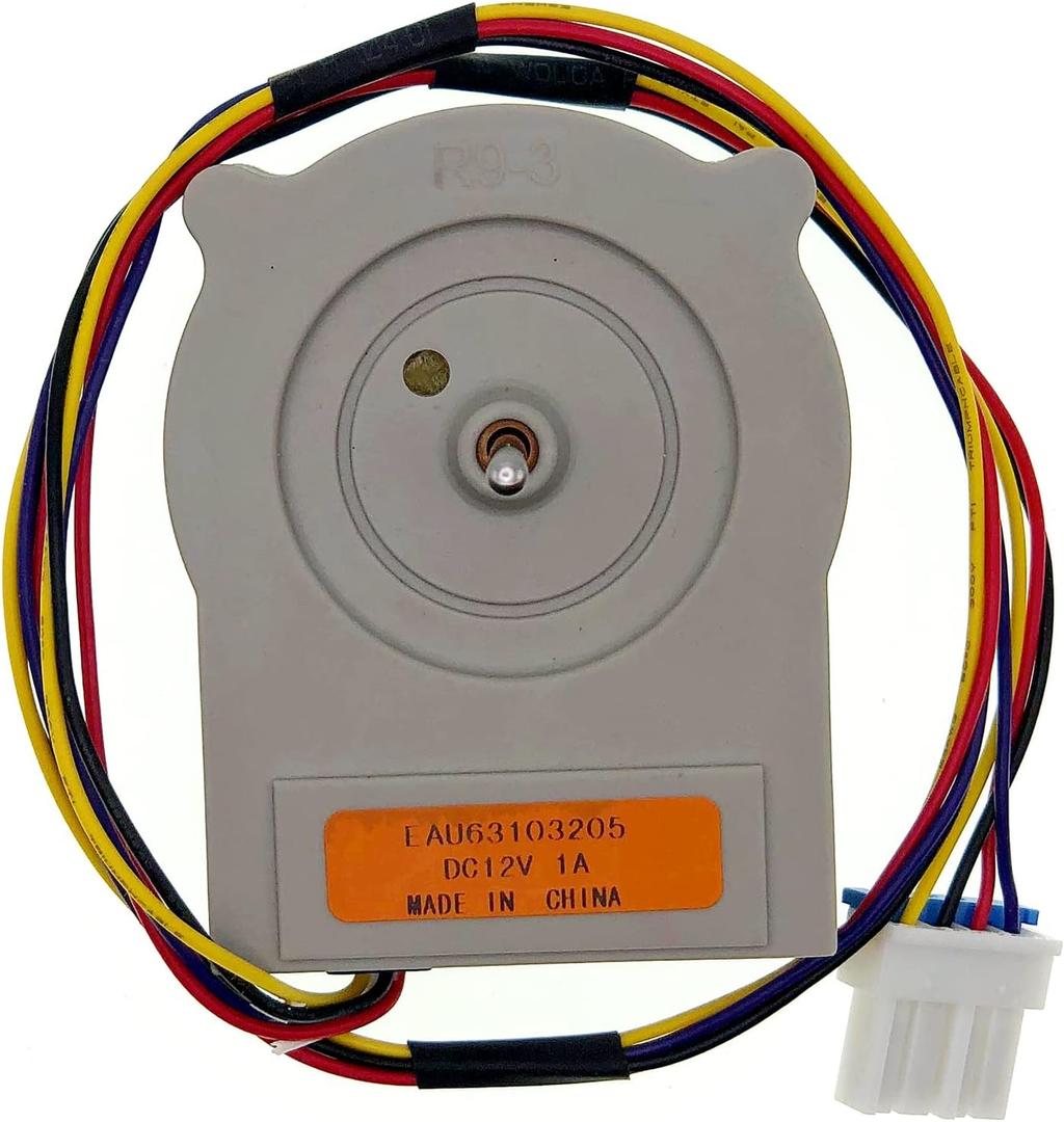 EAU63103205 Refrigerator Condenser Fan Motor, Fit for LG Refrigerators 73132 73133 LFXS24623B Replaces : 4509125 AP6235484 PS12080243 EAP12080243, DC 12V 4-Pin Fan Motor