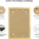 Hongkee 16x20 Frame Set of 2, Gold Wood Style - Display Posters 11 x 14 with Mat or 16x20 without Mat, Wall Mounting Horizontal and Vertical