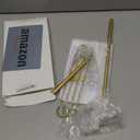 Headband Holder Organizer, 2-Tier T-bar Storage Stand with Tray for Hair Accessories Hairband Hair Clip, for Girls Women, Gold & White