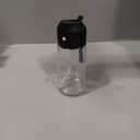 YARRAMATE 16oz/470ml Glass Olive Oil Sprayer for Cooking with Stickers, 2 in 1 Oil Dispenser for Kitchen Gadgets, Food Grade Premium Spray Bottle with Portion Control for Salad, Frying, BBQ (Black)