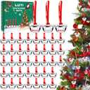 40 Sets Christmas Bells Ornaments, Christmas Believe Bells Bulk Polar Express Decorations Xmas Party Gifts Favors Silver Sleigh Jingle Bells for Christmas Tree Home Decoration(1.6 Inch)