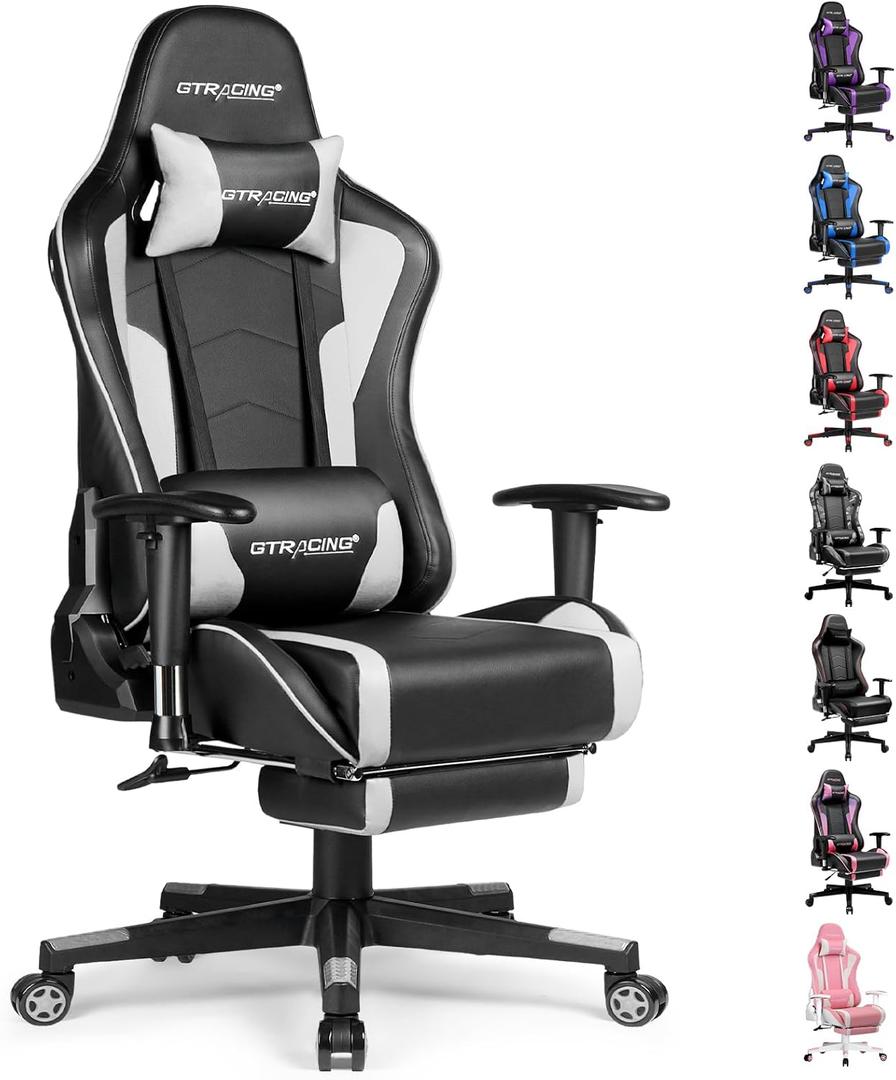 GTRACING Gaming Chair with Footrest Speakers Video Game Chair Bluetooth Music Heavy Duty Ergonomic Computer Office Desk Chair GTRACING Gaming Chair with Footrest Speakers Video Game Chair Bluetooth Music Heavy Duty Ergonomic Computer Office Desk Chair