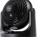 IRIS USA WOOZOO Desk Fan, Oscillating Air Circulator, 3 Speeds, 36ft Max Air Distance, 244ft Coverage, 112 Adjustable Vertical Tilt, 29db Quiet Motor, Small Fan for Bedroom, Office, Dorm, Black, Medium Oscillating