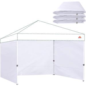 Canopy Tent Gazebo Sidewalls for 10x10 Pop Up Canopy 99% UV Protection, Waterproof, 3 Pcs Sidewalls Only,(White)