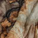 CCoutueChen Abstract Queen Size Comforter Set Brown Marble Bedding for Women Girls Modern Decor Quilt Set - 3Pcs Soft Fluffy Microfiber with 2 Pillowcases(90 * 90)