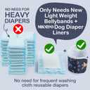 MICOOYO Male Dog Diaper Lightweight Dog Wraps Washable Dogs Diapers Doggie Belly Bands for Male Dogs, Puppy Diapers Large (Dinosaur,L)