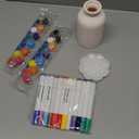 Singhoow 6 Set Easter/Mother's Day Paint Your Own Porcelain Paint Vase Art Project White Ceramic Painting Kit for Adults Porcelain Vase Decorating Kit Holiday Supplies DIY(Classic)