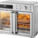 Midea Flexify French Door Toaster Oven Air Fryer Combo, 26.4 QT, Extra Large Air Fryer Countertop Oven 10-in-1 Combo, 25% Faster Cooking and 90% Less Oil, Stainless Steel