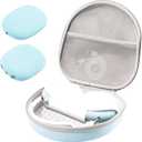 ProCase Hard Case for AirPods Max, Travel Carrying Headphone Case with Silicone Earpad Cover & Mesh Pocket, AirPods Max Protective Portable Storage Bag -Lightblue