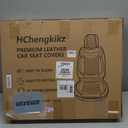 HChengkikz Car Seat Covers Full Set, Breathable and Waterproof Automotive Leather Vehicle Cushion Covers, Universal Anti-Slip Seat Covers for Cars SUV Truck Sedan(Style1, 5 PCS Full Set, Pink)