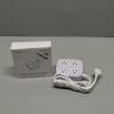 6 Ft Surge Protector Power Strip - 8 Widely Outlets with 4 USB Ports, 3 Side Outlet Extender with 6 Feet Extension Cord, Flat Plug, Wall Mount, Desk USB Charging Station, ETL,White