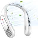 Neck Fan, Hands Free Bladeless Neck Fans Portable Rechargeable, 6000 mAh Battery Operated Wearable Personal Fan, Cooling Neck Fan, 3 Speeds, USB Fan Gifts for Men, Women, Travel, Outdoor (White)