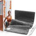 Boileau Electric Heating Pad for Back Pain Relief, 12"x24" XL Large and 3 Heating Levels Heat Pad for Cramps, Auto Shut Off and Machine Washable, Gifts for Men and Women, Grey