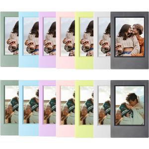 Mini 3 Inch Photo Picture Frames for Fujifilm Instax Mini 12/11/99/90/9/8/7+/EVO Colorful Polaroid 2.15x3.4 Inches Frame Wallet Size Photo Desktop Display (14 Pack)