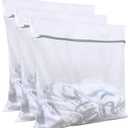 Lingerie Bags For Laundry (3 Pcs, 24 X 24 Inch), Large Mesh Laundry Bags, Delicates Bags For Washing Machine