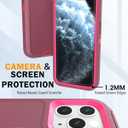 Tall silver for iPhone 11 Pro Max Case with [2 Screen Protector ], Military Grade Shockproof Heavy Duty Drop Protection Rugged Case 6.5"(Wine Red Deep Red)