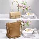 uxcell Leather Purse Strap, 2Pcs 50cm/19.7" PU Braided Purse Replacement Handle for Women's Handbag Underarm Bag Tote (Coffee)