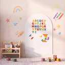 Magnetic Arch Wall Decal, 31.9" x 39.7"(81x101cm) Strong Adhesive Magnetic Chalkboard Play Wall, Anti-Peel Ideal for Playroom Home Classroom(White)