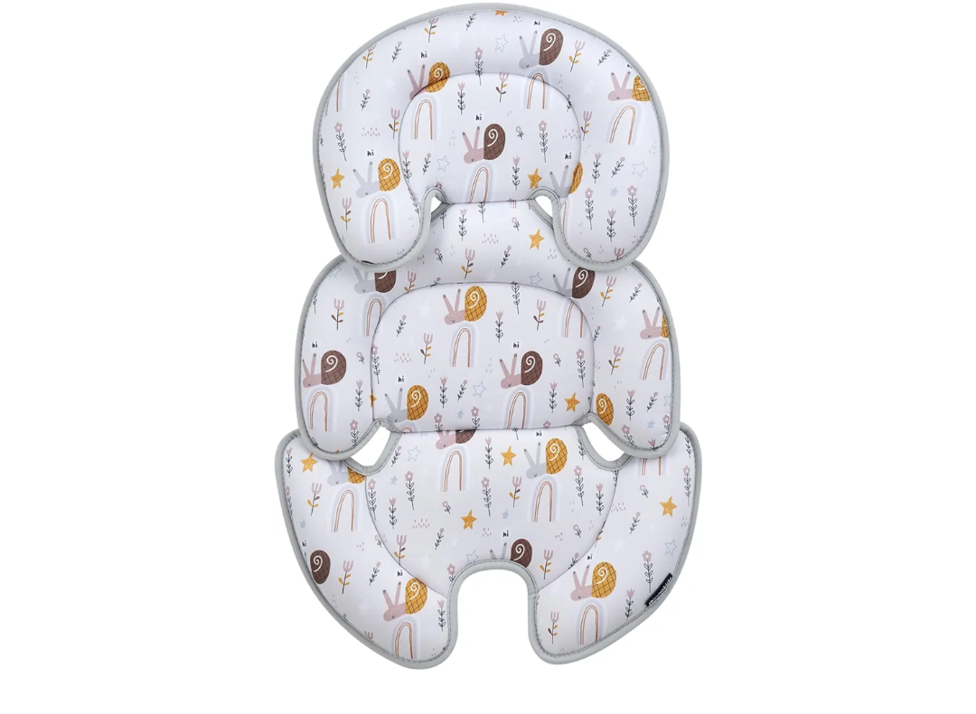 Innokids Head and Body Support Pillow Infant Car Seat Insert for Newborn to Toddler Stroller Cushion (Snail)
