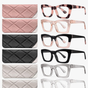 CCVOO Stylish Reading Glasses for Women, Eyeglasses, Blue Light Readers for Women, Computer Eye Glasses, Cheaters, A1 Mix, +2.75