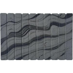 Stone Bath Mat Foldable – Super Absorbent Diatomaceous Earth Quick Dry Mat for Bathroom, Non-Slip Floor Mat, Easy to Clean, Compact & Portable, 23.6" x 15.5" (Gray)
