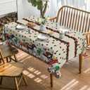 Horaldaily Kentucky Rectangular Tablecloth 60×84 Inch, Horse Racing Washable Table Cover for Party Picnic Dinner Decor