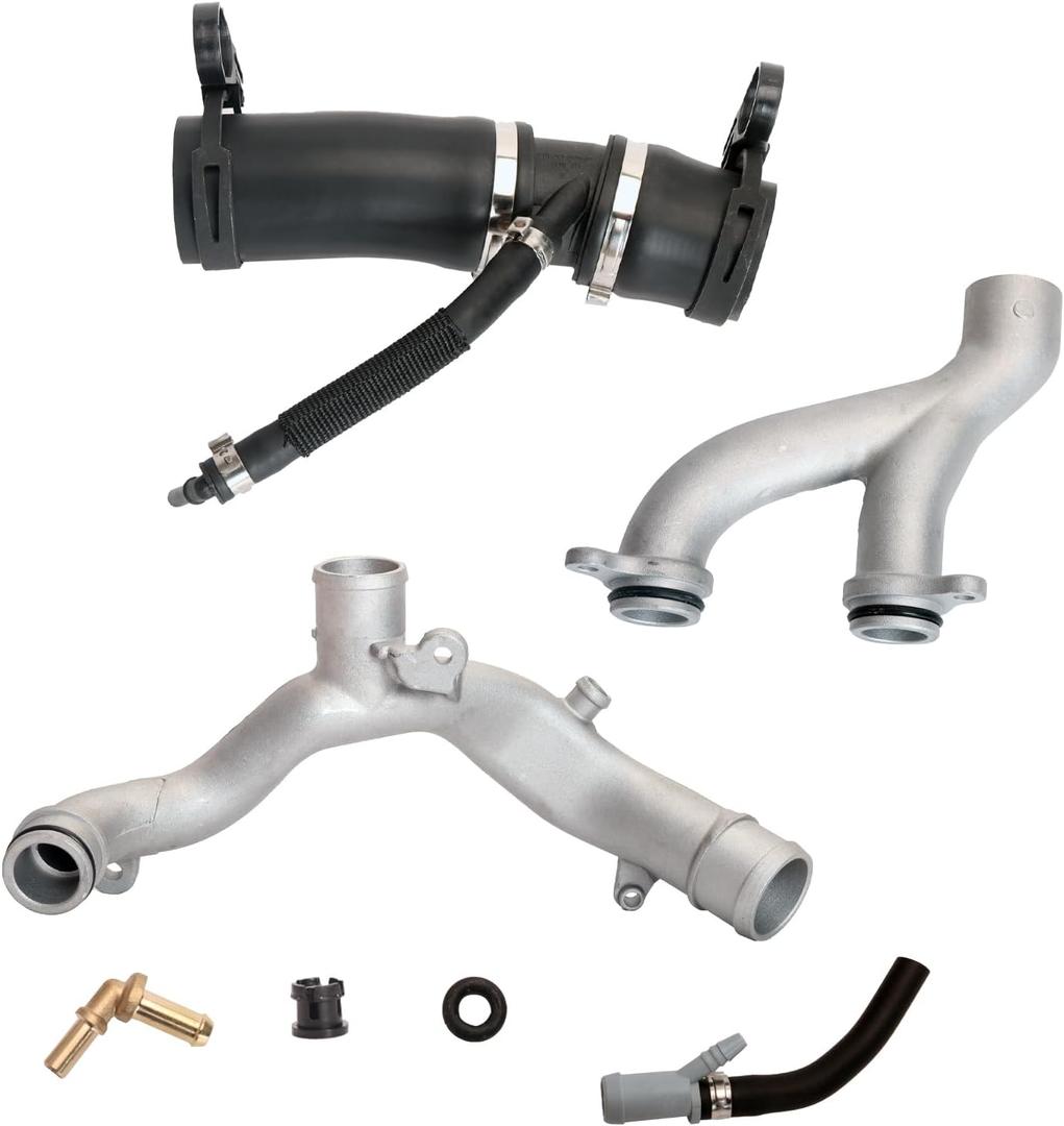 LR090630 Engine Coolant Pipe Water Outlet Tube for Land Rover for Range Rover Sport Velar for Range Rover Discovery Defender 110 90 Radiator Coolant Flange #LR090630 LR092992 LR049990 AJ813917