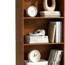 5-Tier Open Bookshelf, Premiun Wooden Storage Shelf Organizer Rack with 0.47 Inch Thick Book Shelves, 70.9 Inches Tall Standing Bookcase for Study Living Room Home Office, 23.6" W x 11.02" D x 70.87" H