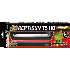 Zoo Med 5.0 T5-HO 14" Terrarium Hood with ReptiSun T5 HO 5.0 UVB Lamp