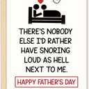 3 x Funny Fathers Day Card for Husband from Wife,Humorous Fathers Day Idea Gift for Husband, Snoring Joke Love Card for Him