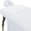 LONDON LINENS Soft Microfiber Massage Table Sheets Set 3 Piece Set - Includes Massage Table Cover, Massage Fitted Sheet, and Massage Face Rest Cover (White)