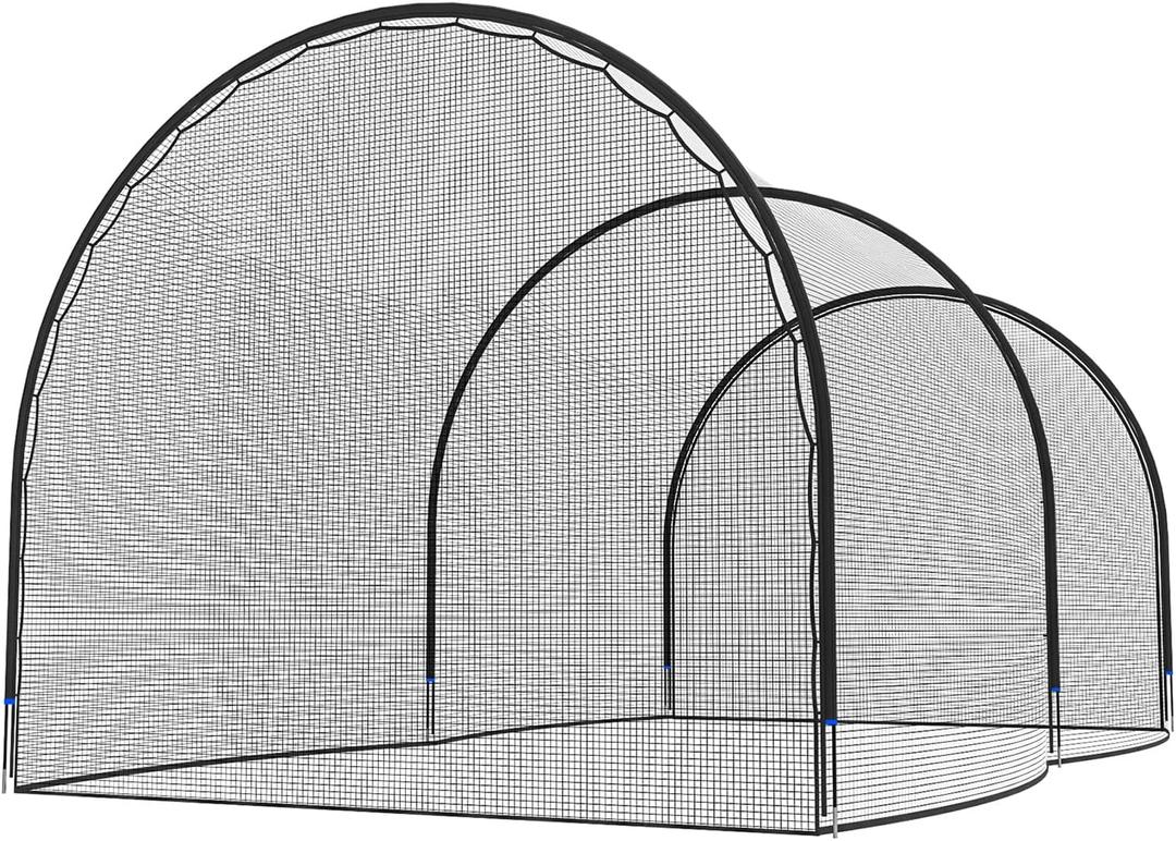 MR Batting Cage Baseball Softball, Hitting Cage Net and Frame Backyard Baseball Softball Training Equipment, Freestanding Portable Batting Cage Hitting and Pitching Practice, 20FT