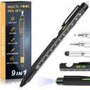 Father's Day Gifts from Daughter Wife Son,Multitool Pen 9 in 1 Innovative Gift for Men,with LED Light,Ruler, Stylus,Bubble Level,Screwdrivers,Unique Gifts Gadgets for Him,Boyfriend,Husband